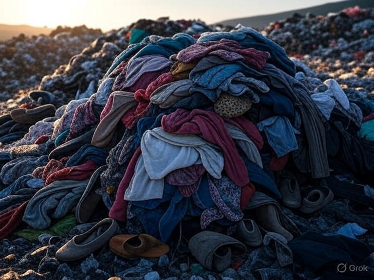 Clothing and footwear ending up in landfills