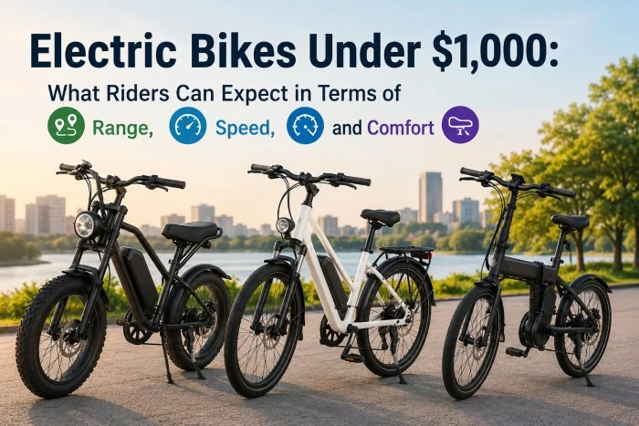 Electric Bikes Under $1,000: What Riders Can Expect in Terms of Range, Speed, and Comfort