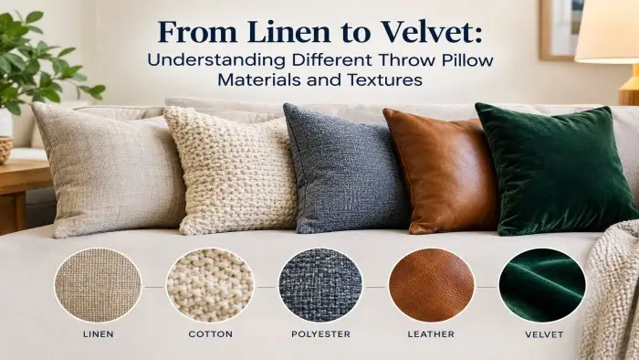 Different Throw Pillow Materials and Textures