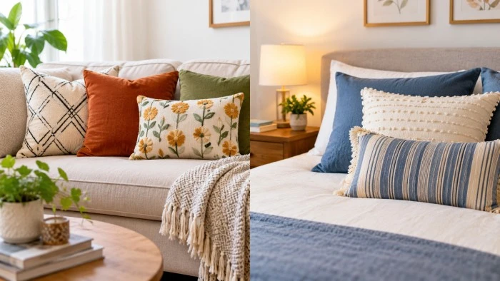 Creative Throw Pillow Ideas to Refresh Your Bedroom and Sofa Without Overspending