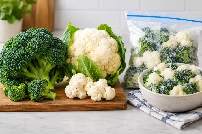 Fresh and frozen vegetable