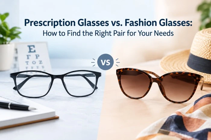 Prescription Glasses vs. Fashion Glasses: How to Find the Right Pair for Your Needs